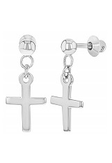 outstanding tiny dangle cross toddler cross earrings
